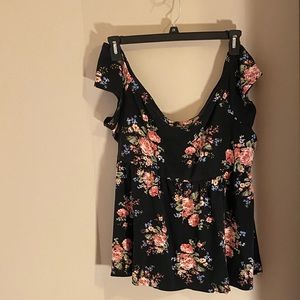Torrid off the shoulder babydoll top size 3